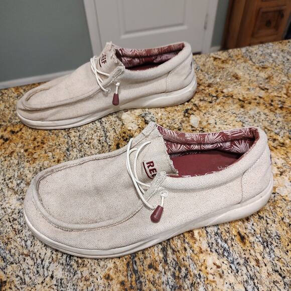 Reef Cushion Coast TX Casual Sneakers Tan Jute Slip On Men's Size US 10 - Picture 4 of 12